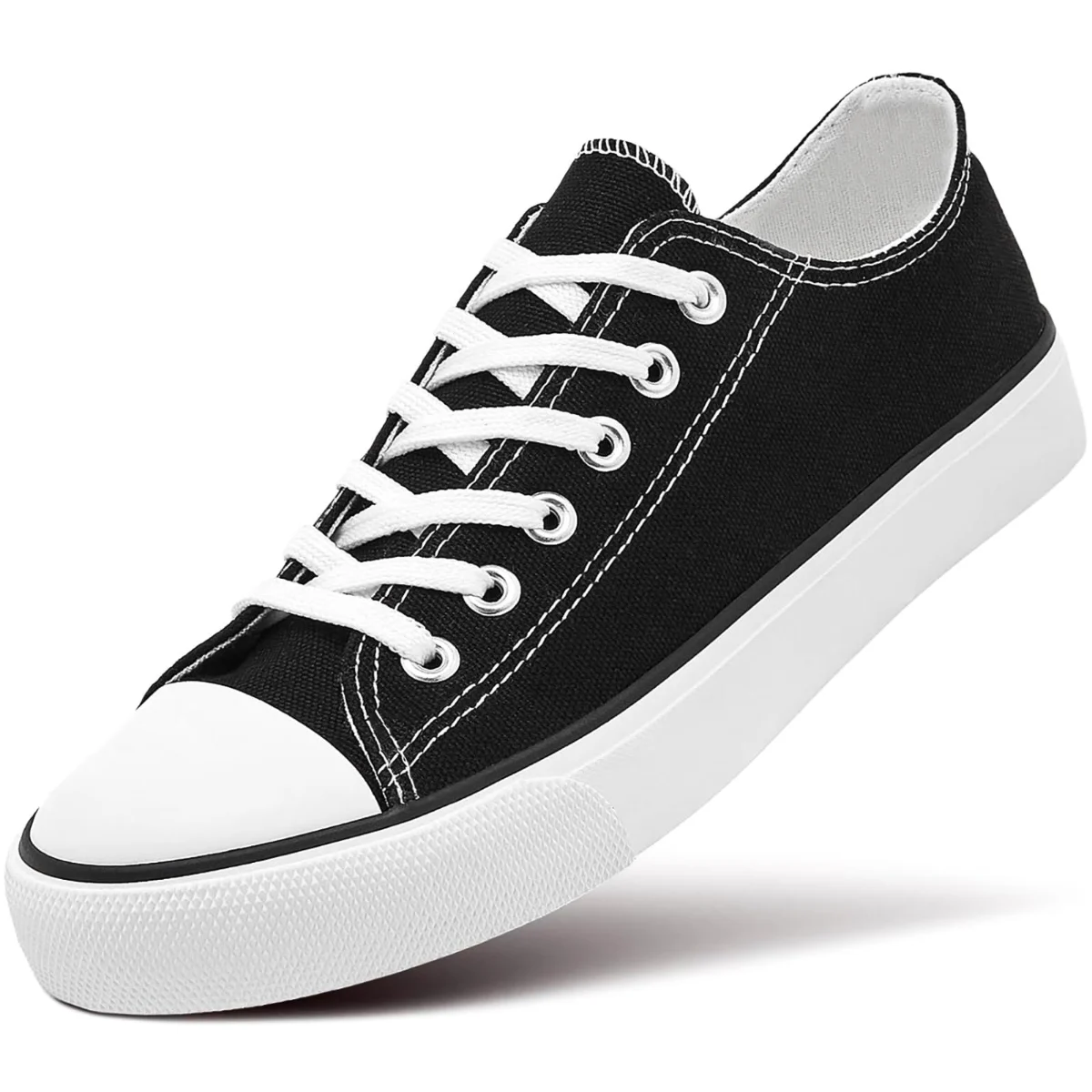 ZGR Classic Low Top Canvas Sneaker in Black