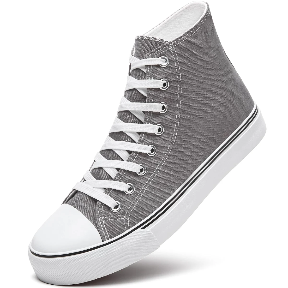 ZGR Men's High Top Canvas Sneaker in Gray