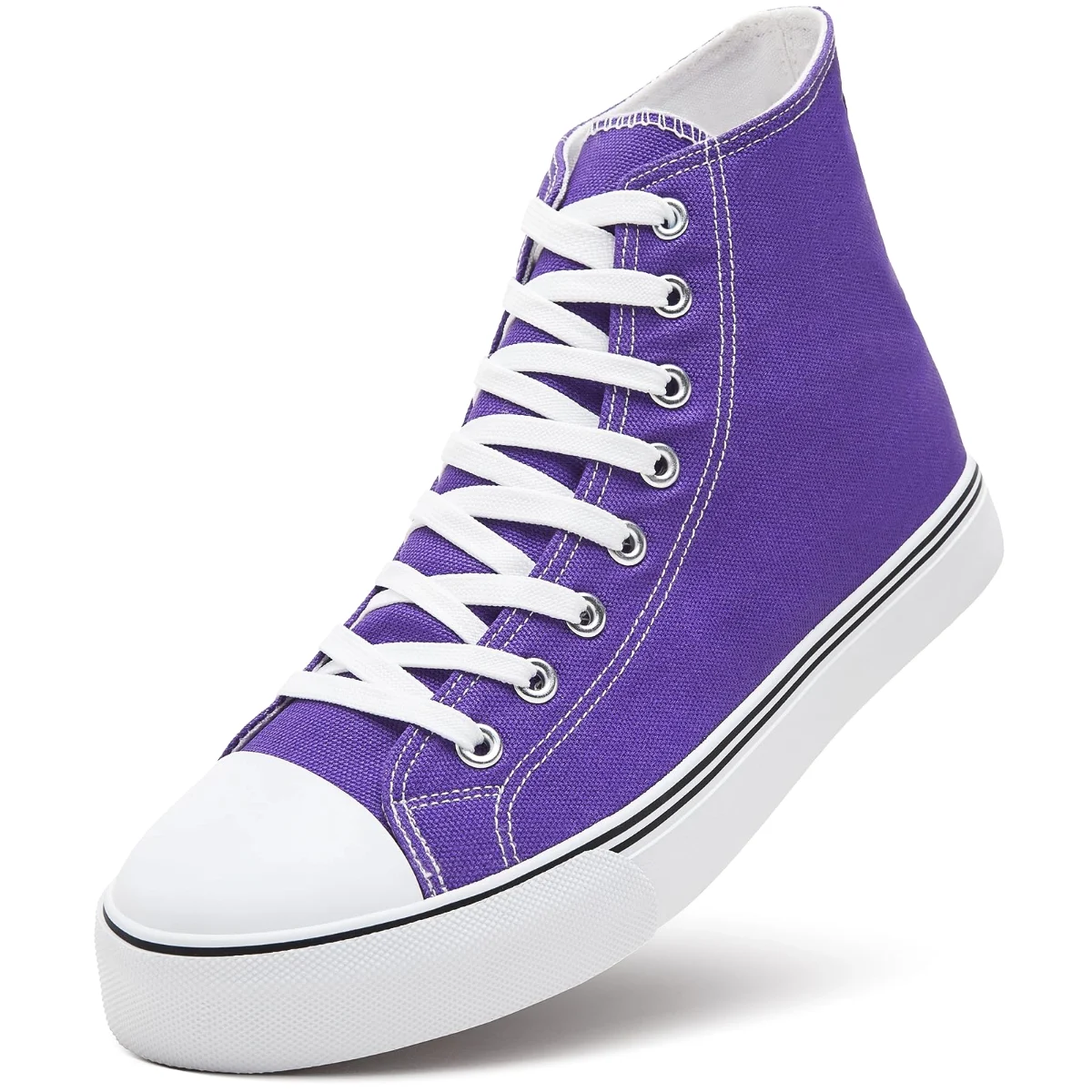 ZGR Men's High Top Canvas Sneaker in Purple