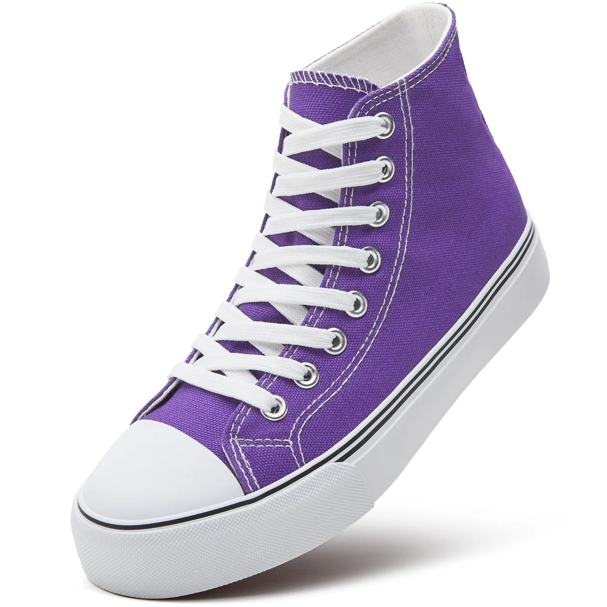 ZGR Padded Toe High Top Canvas Sneaker in Purple