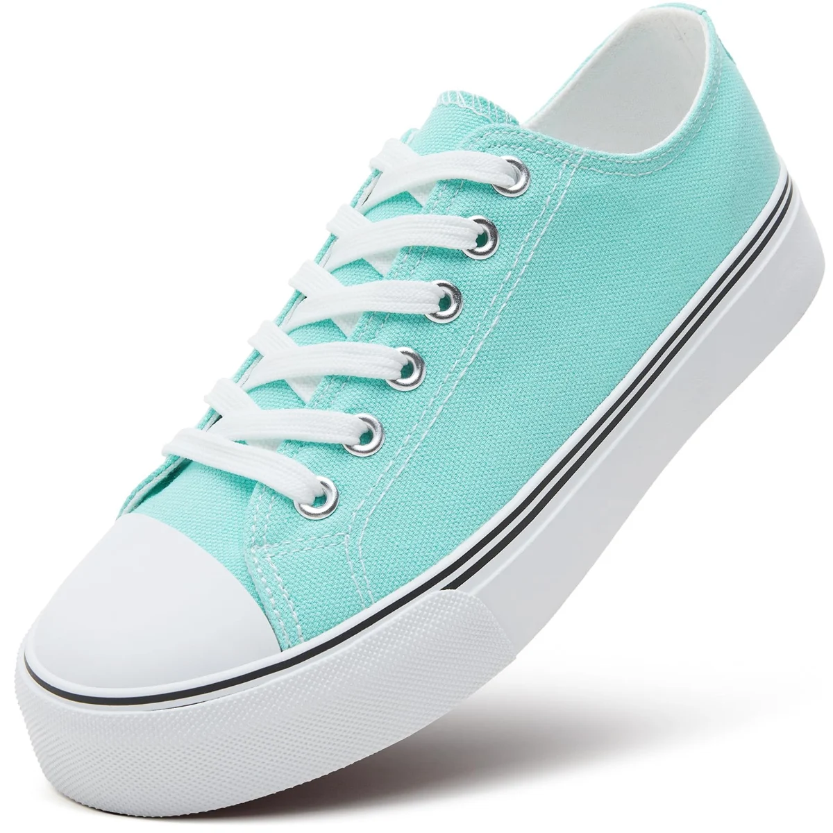 ZGR Padded Toe Low Top Canvas Sneaker in Light Green