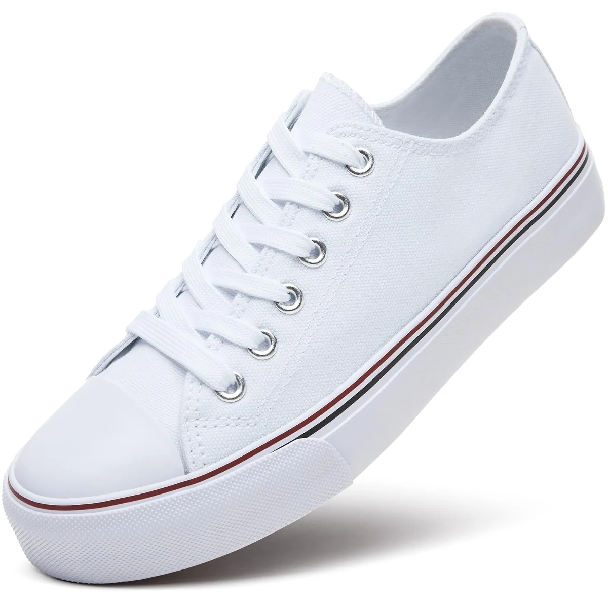 ZGR Padded Toe Low Top Canvas Sneaker in White