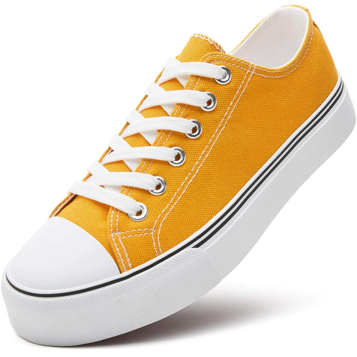 ZGR Padded Toe Low Top Canvas Sneaker in Yellow